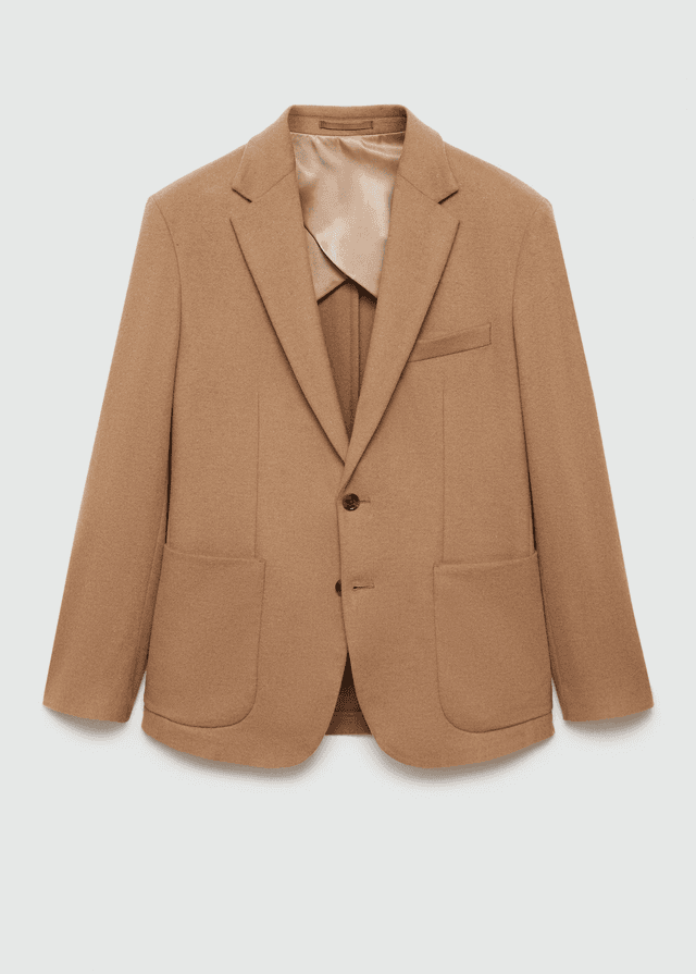 Slim-fit wool blazer